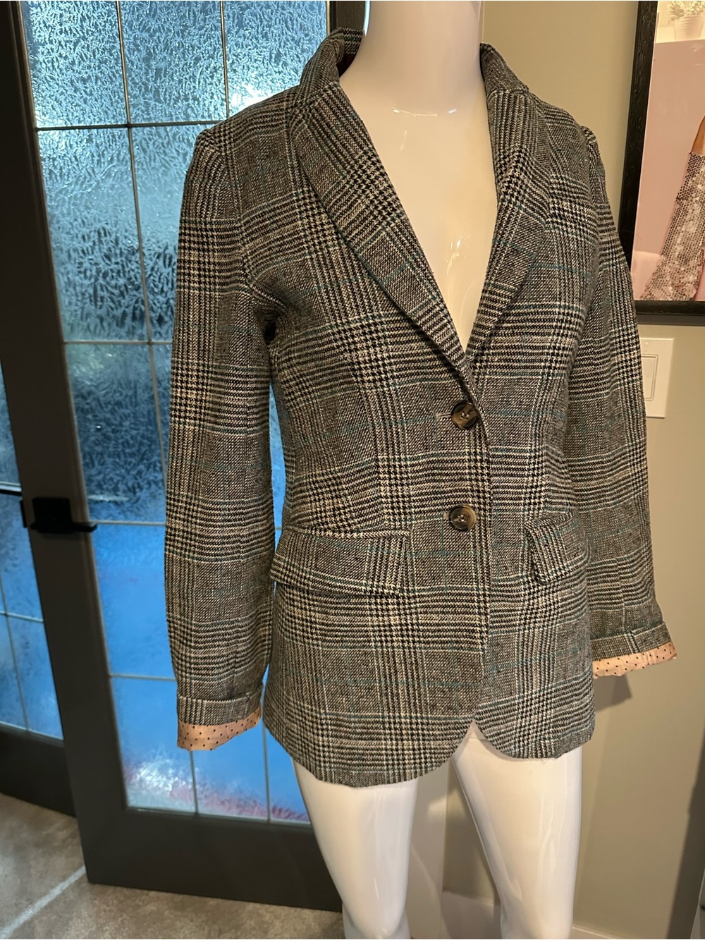 Love Tree Gray Glen Plaid Tailored Blazer